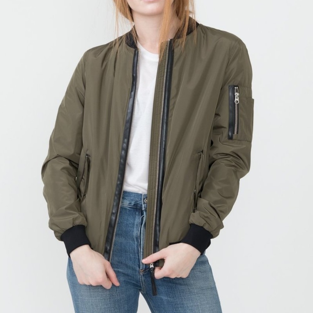 NWT MACKAGE x SAKS FIFTH VERENA LIPS BOMBER JACKET